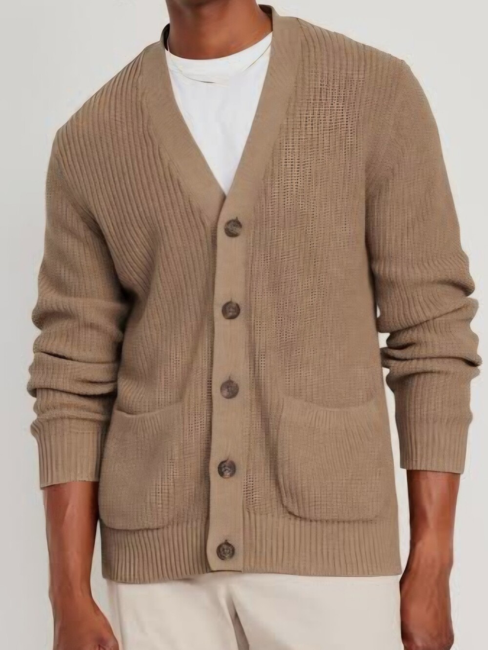 NWT Old Navy Grandpacore 100% Cotton  Knit Cardigan Cozy  Ribbed Sweater Size L